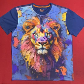 Футболки с полной запечаткой: Кольоровий Лев